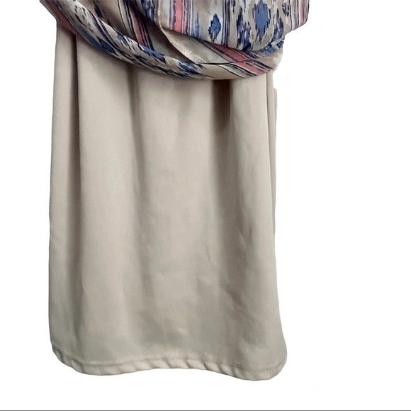 TCEC Maxi Dress Pink Blue White Tan Size Large - Picture 8 of 9